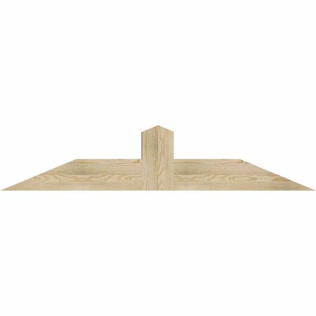 Ekena Millwork Portland Rough Sawn Timber Gable Bracket, Douglas Fir, 60"W x 12"H x 6"D x 6"F, 5/12 Pitch GBW060X12X0606POR00RDF